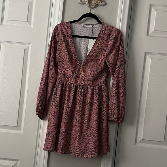 Zara Dresses & Skirts - Zara Pink Long Sleeve Dress